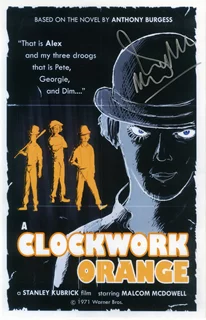 Malcolm McDowell autograph