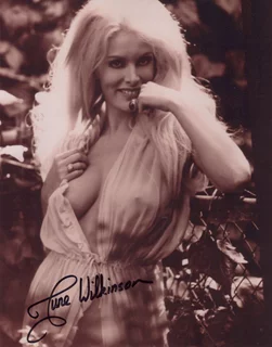 June Wilkinson autograph