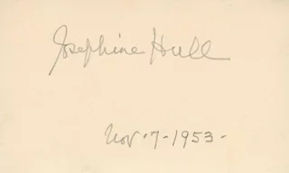 Josephine Hull autograph
