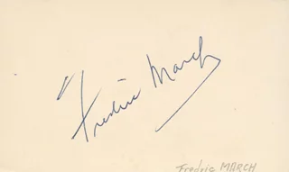 Fredric March autograph