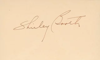 Shirley Booth autograph