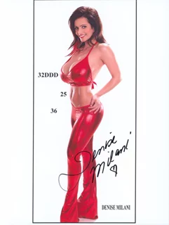 Denise Milani autograph