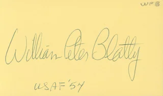 William Peter Blatty autograph
