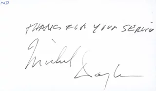 Michael Douglas autograph