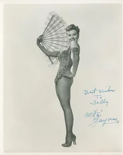 Mitzi Gaynor autograph