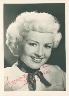 Betty Grable autograph