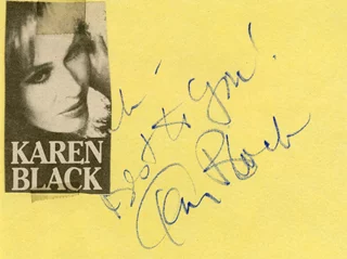 Karen Black autograph