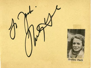 Shelley Hack autograph