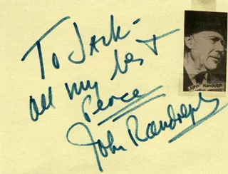 John Randolph autograph
