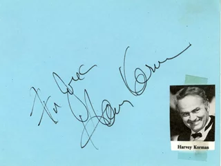 Harvey Korman autograph
