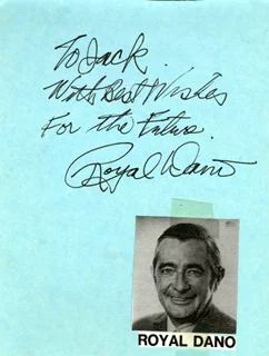 Royal Dano autograph