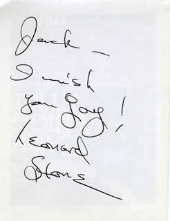 Leonard Stone autograph