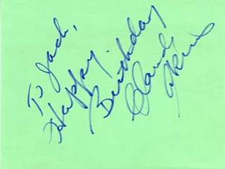 Claude Akins autograph