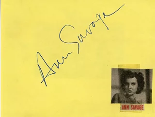 Ann Savage autograph