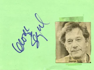 George Segal autograph