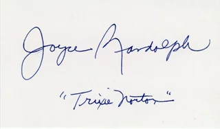 Joyce Randolph autograph