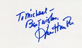 Kim Hunter autograph