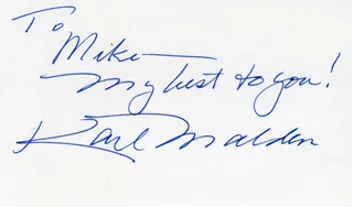 Karl Malden autograph