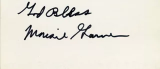 Mousie Garner autograph