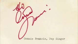 Connie Francis autograph