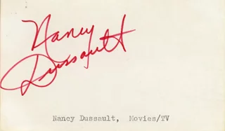 Nancy Dussault autograph