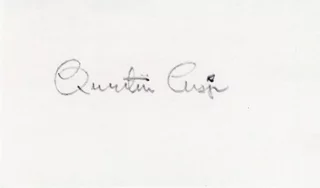 Quentin Crisp autograph