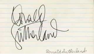 Donald Sutherland autograph