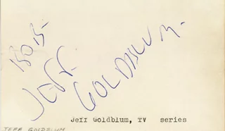 Jeff Goldblum autograph