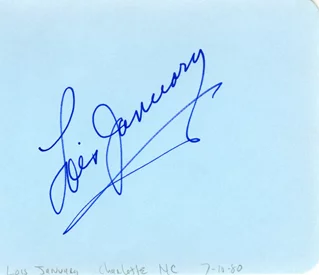 Lois January autograph