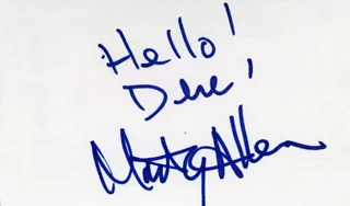 Marty Allen autograph