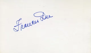 Frances Dee autograph
