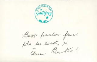 Tom Baker autograph