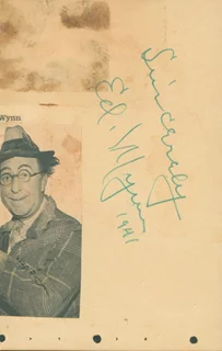 Ed Wynn autograph