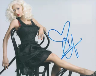 Christina Aguilera autograph