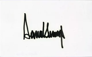 Donald Trump autograph