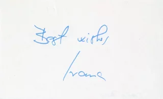 Ivana Trump autograph