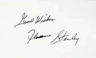 Florence Stanley autograph