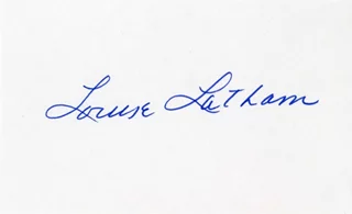Louise Latham autograph