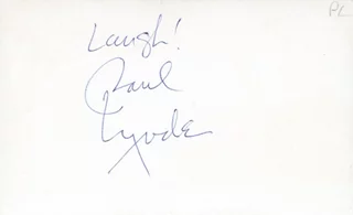 Paul Lynde autograph