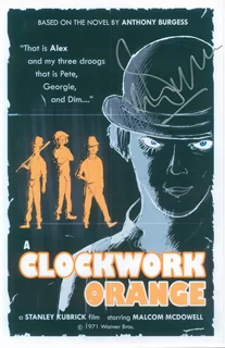 Malcolm McDowell autograph