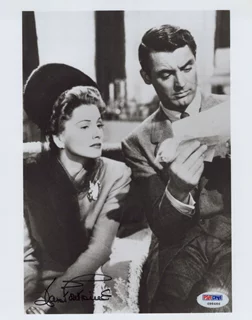 Joan Fontaine autograph