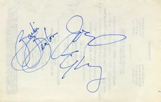 Barbi Benton & Joel Grey autograph