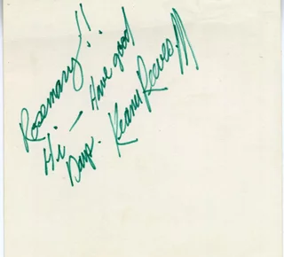 Keanu Reeves autograph