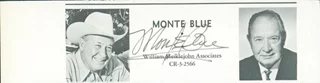 Monte Blue autograph