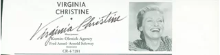 Virginia Christine autograph