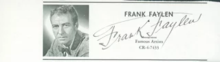 Frank Faylen autograph