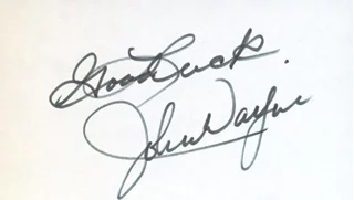 John Wayne autograph