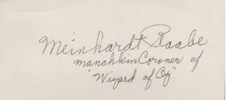 Meinhardt Raabe autograph