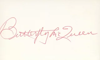 Butterfly McQueen autograph