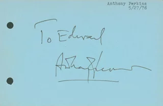 Anthony Perkins autograph